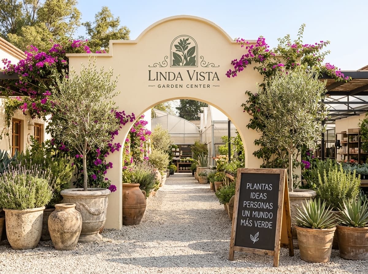 Fachada y entrada de Linda Vista Garden Center